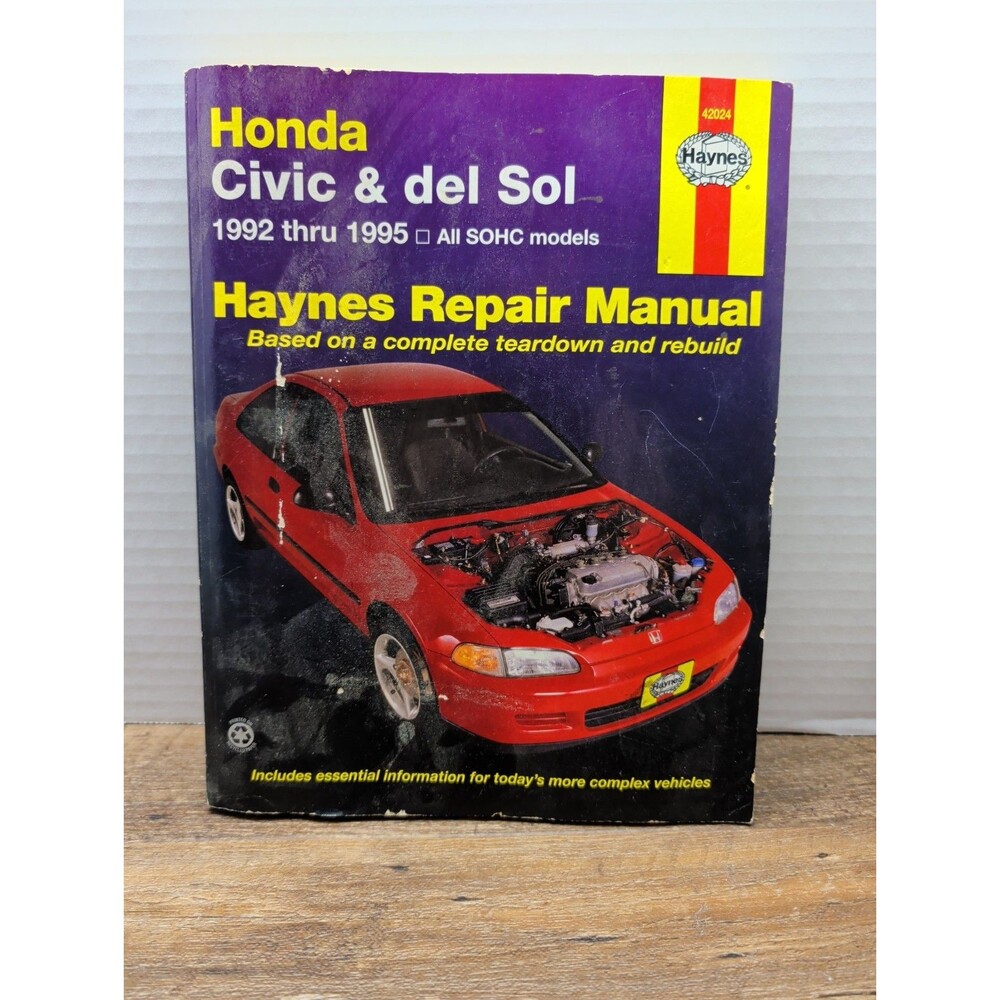 Honda Civic & del Sol covering (92-95) Haynes Repair Manual - paperback John...